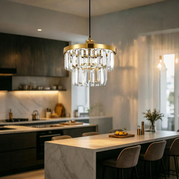 HARPER LIVING Light Fittings Ceilings, E27 Metal Pendant Lamp Holder, Adjustable, Class II Modern Ceiling Rose, Brass